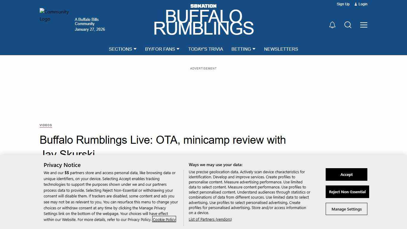 Buffalo Rumblings Live: OTA, minicamp review with Jay Skurski Buffalo Rumblings